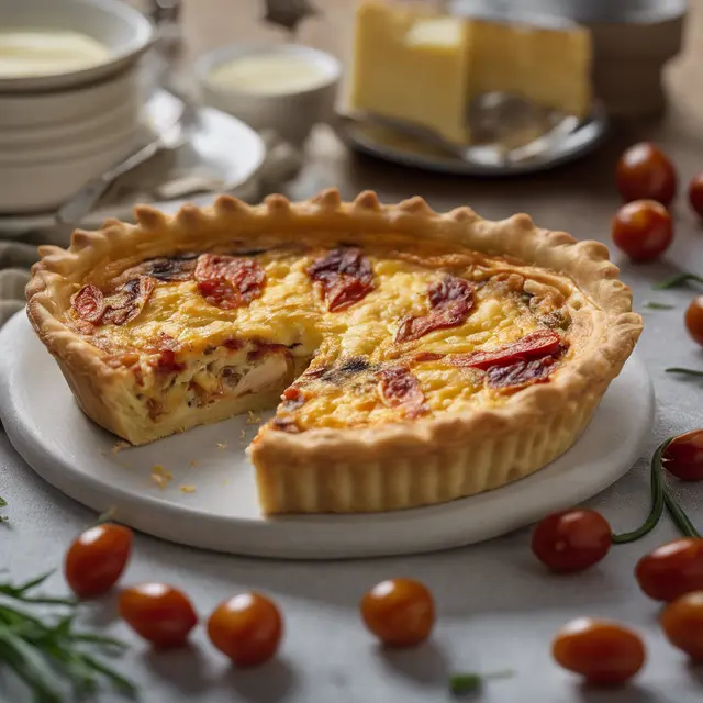 Foto de Dried Tomato and Chicken Quiche