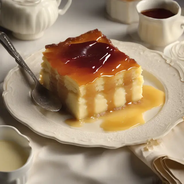 Foto de Butter Pudding Cake with Pastry Cream and Guava Jam