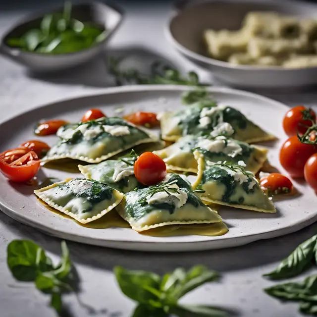 Foto de Spinach and Herb Ravioli