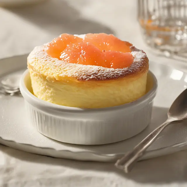 Foto de Grapefruit Soufflé with Ramekin Cream