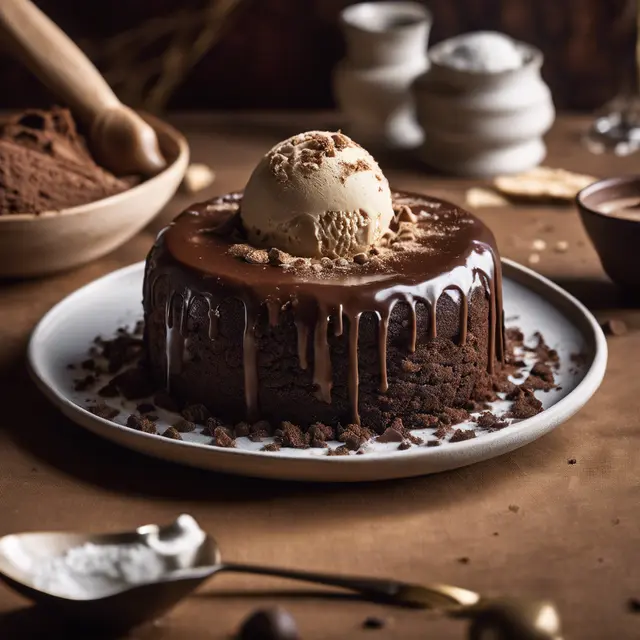 Foto de Chocolate Brigadeiro Cake with Ginger Ice Cream