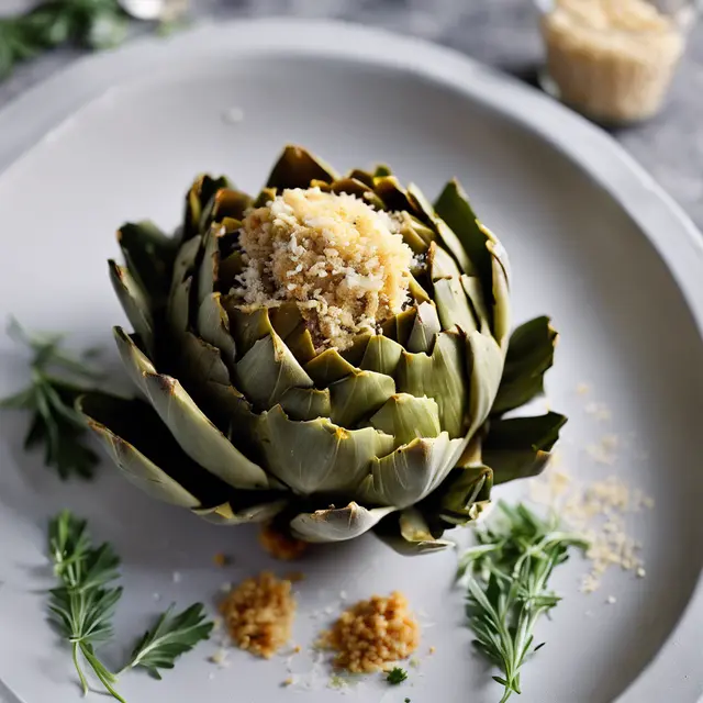 Foto de Stuffed Artichoke Roasted in Oven