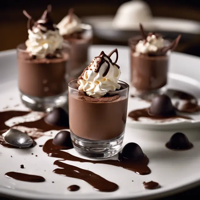 Foto de Chocolate Mousse with Chocolate Sauce and Whipped Cream