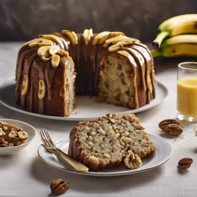 Foto de Banana and Walnut Cake with Glaze