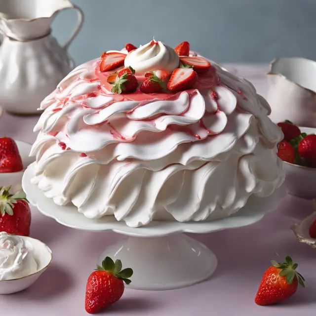 Foto de Whipped Cream and Strawberry Meringue Cake