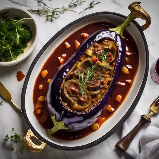 Foto de Stuffed Eggplant Braised in Wine