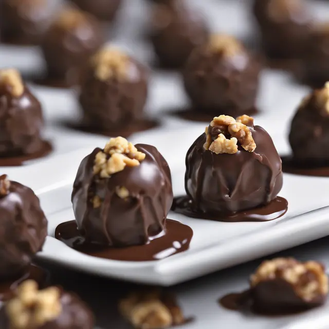 Foto de Walnut Truffles with Chocolate and Brandy