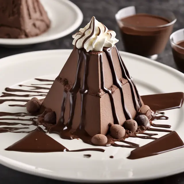 Foto de Chocolate Mousse with Whipped Cream and Chocolate Sauce