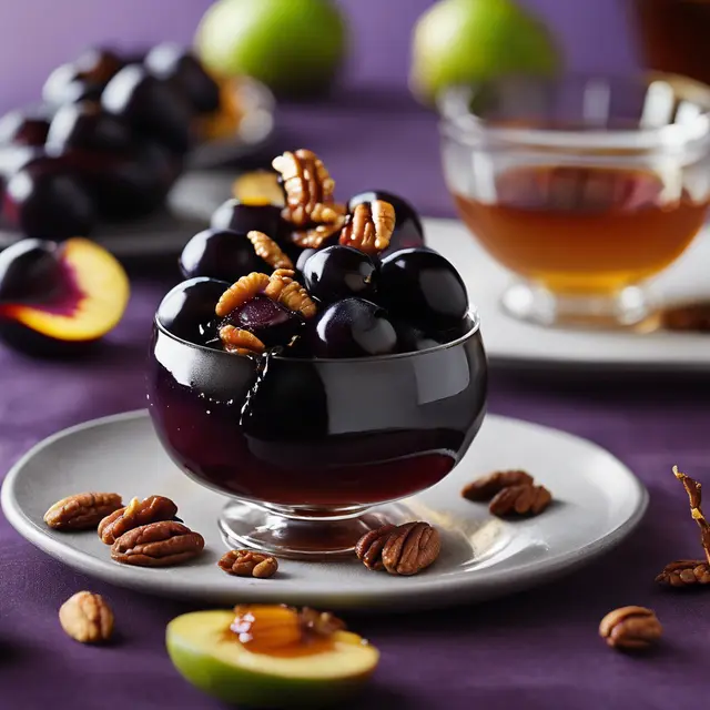 Foto de Black Plum and Honey Dessert