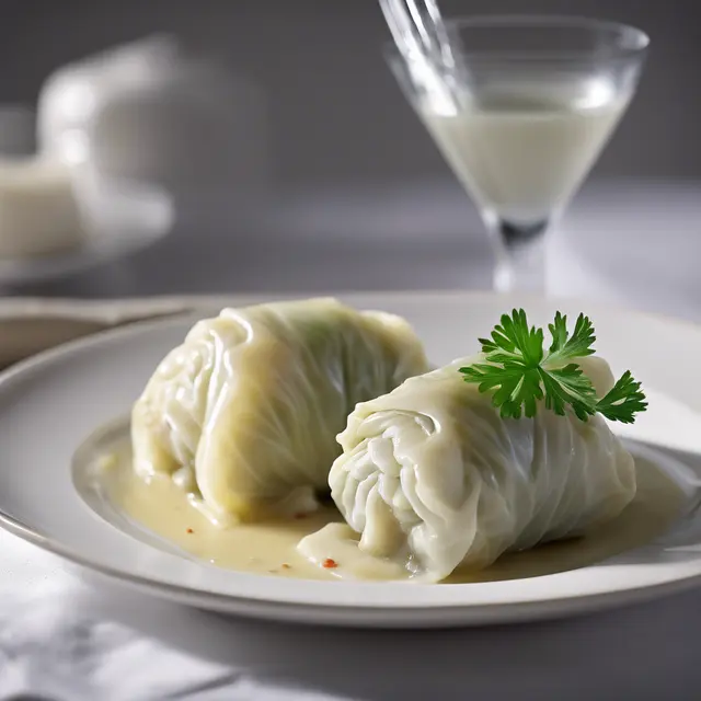 Foto de White Sauce Stuffed Cabbage Roll