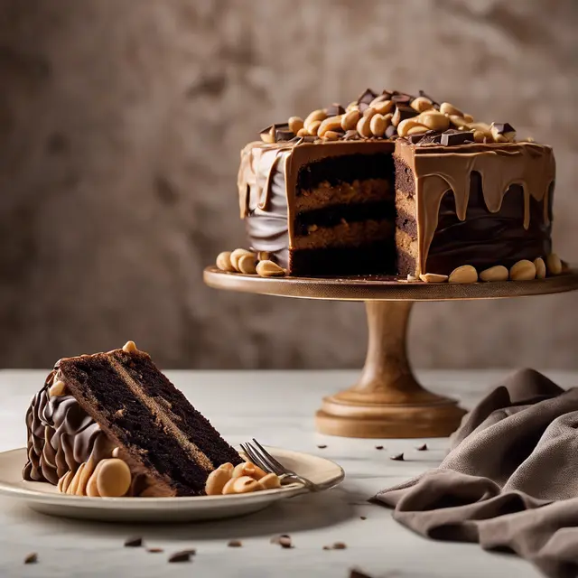 Foto de Peanut Butter and Chocolate Cake