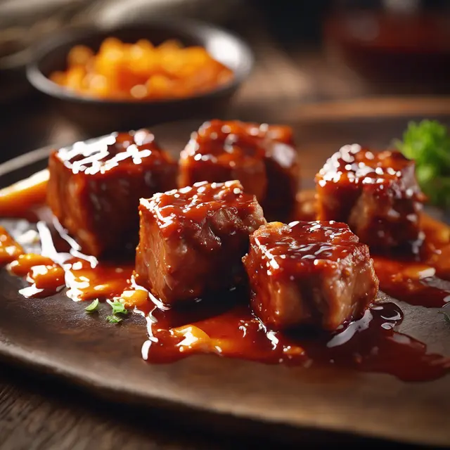 Foto de Pork Cubes with BBQ Sauce