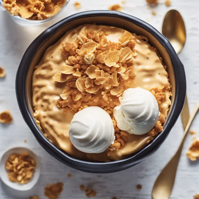 Foto de Peanut Pudding with Vanilla Ice Cream and Cornflake Crunch