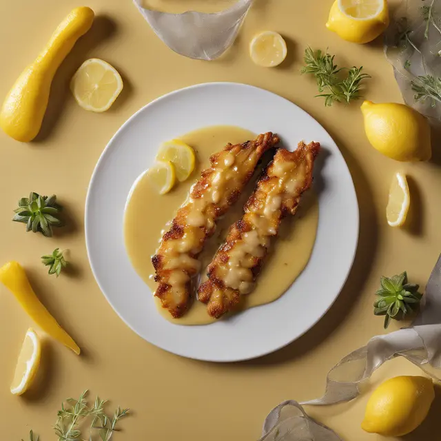 Foto de Chicken Strip with Lemon Sauce