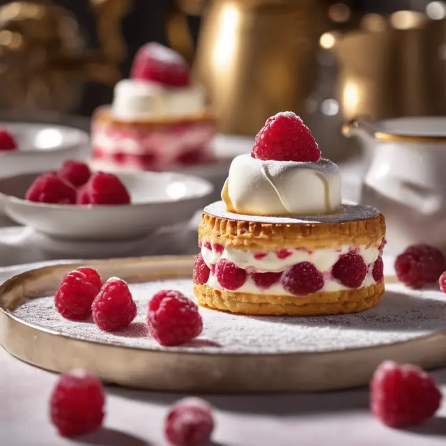 Foto de Raspberry Petit Gateau with Chantilly Cream