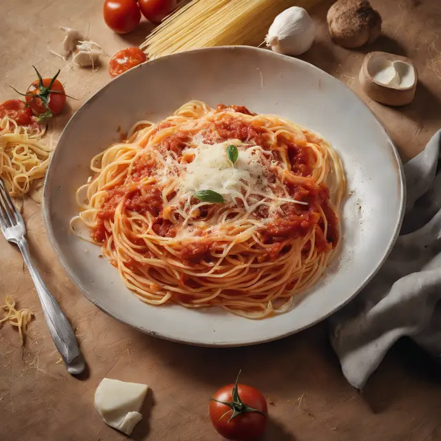 Foto de Spaghetti with Manioc and Tomato Sauce