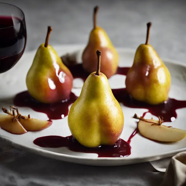 Foto de Pear with Wine Sauce