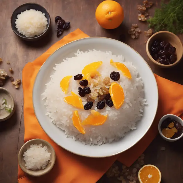 Foto de Cooked Rice with Orange and Raisin