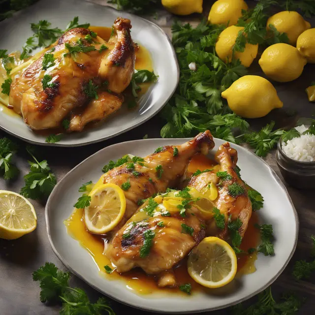 Foto de Lemon-Herb Chicken with Sweet and Sour Glaze