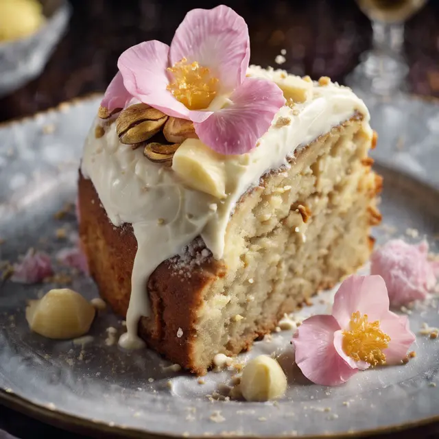 Foto de Cream-filled Banana Cake with Rosewater Gelato