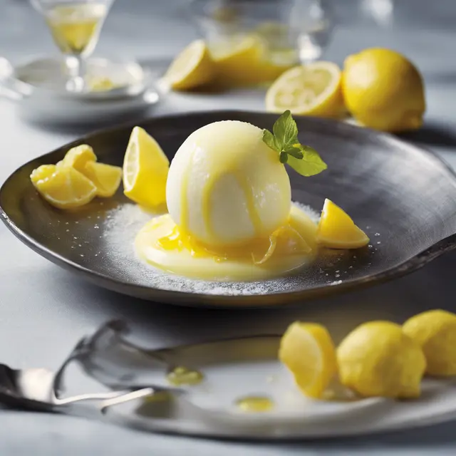 Foto de Lemon Sorbet with Lemon Syrup