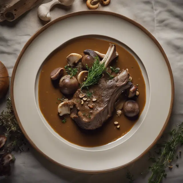 Foto de Goat with Thyme and Mushroom Gravy