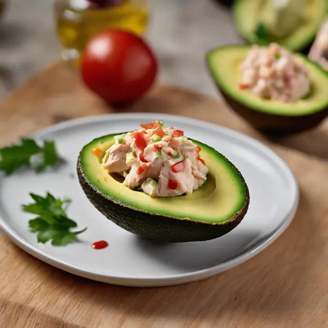 Foto de Stuffed Avocado with Chicken Cocktail