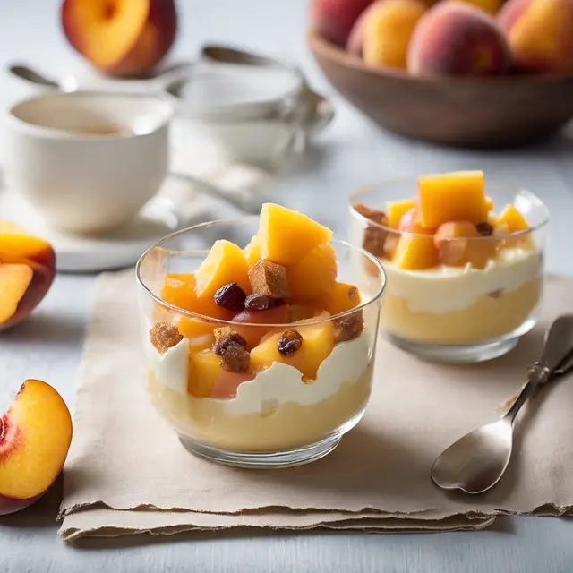 Foto de Pudding with Peaches and Vanilla Pudding