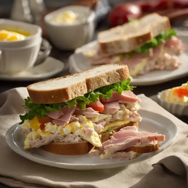 Foto de Triple Tuna and Egg Sandwich