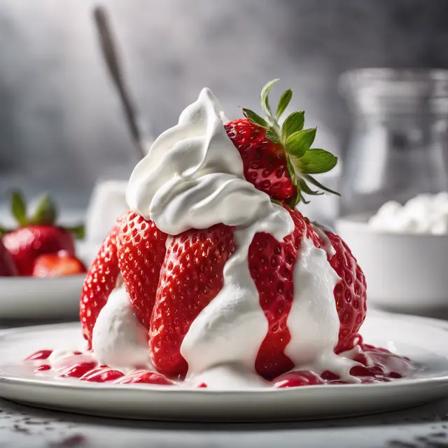 Foto de Strawberry Covered with Whipped Cream