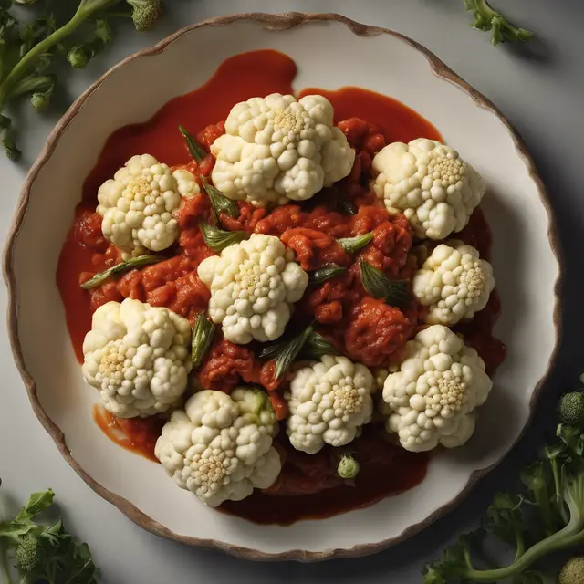 Foto de Cauliflower Flower Buds with Tomato