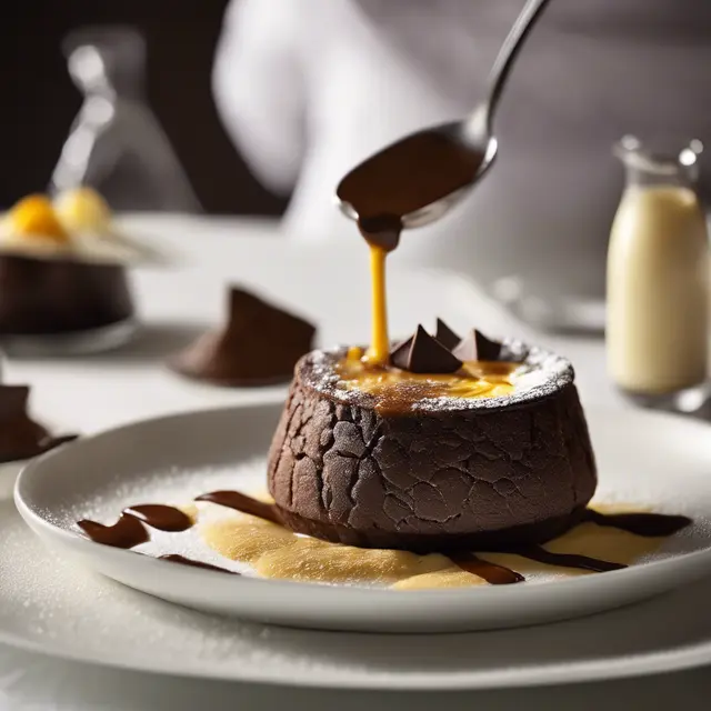 Foto de Chocolate Soufflé with Egg Sauce