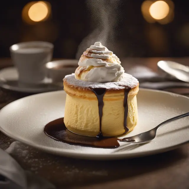 Foto de Café Soufflé with Chocolate Sauce